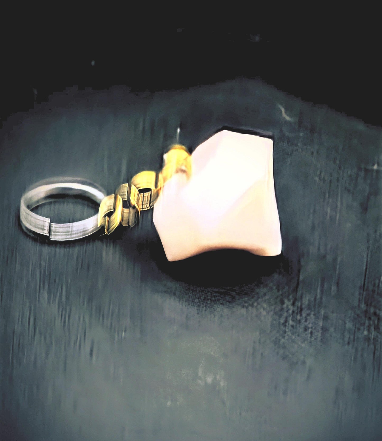 Handmade Diamond Resin Keychain: Cubic Zirconia Sparkle