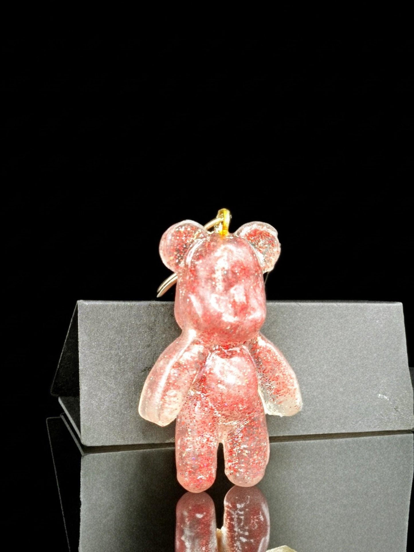 Resin Bear Handmade Keychain Unique TeddyBear Charm- Different Colors